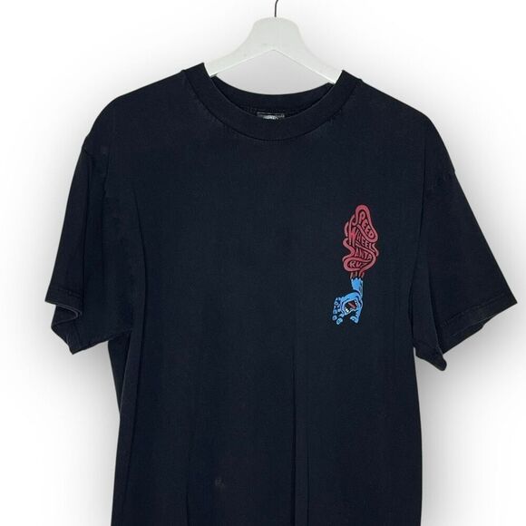 Santa Cruz T-Shirt Black Blue Skateboard Speed Wheels Scream Hand Unisex Large - Picture 3 of 12